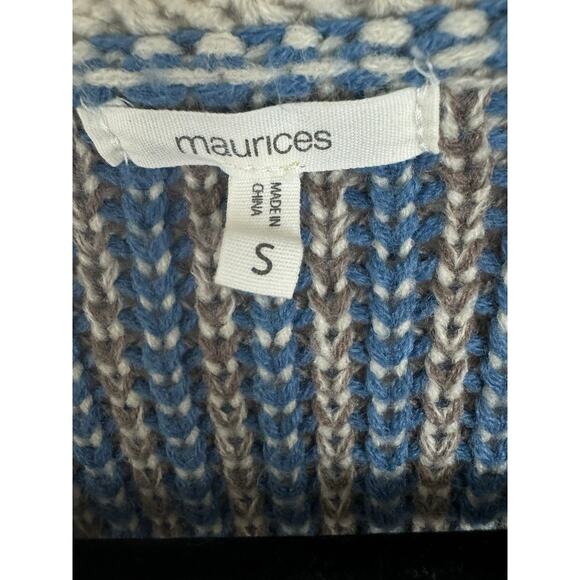 Maurices Womens Open Cardigan Sweater Size S Multicolor Knit Patchwork Boho - Picture 4 of 5